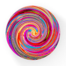 Farbenfrohe Regenbogen-Swirl Retro-Design