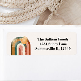 Farbenfrohe Regenbogen- und Sonnendusche