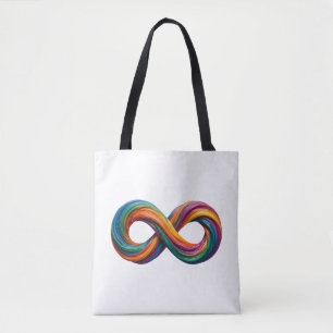 Farbenfrohe Regenbogen-Unendlichkeitstasche Tasche