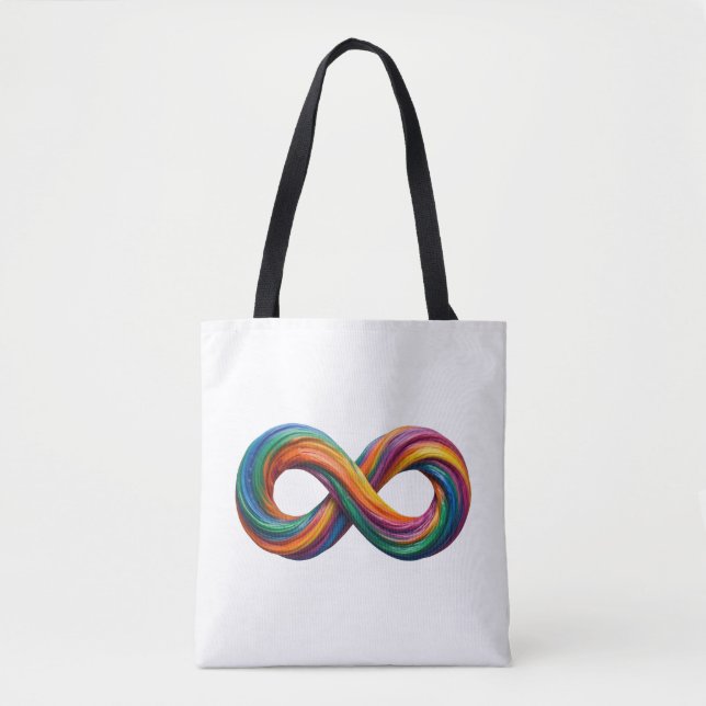 Farbenfrohe Regenbogen-Unendlichkeitstasche Tasche (Vorderseite)
