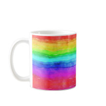 Farbenfrohe Regenbogen Wasserfarbe Wavy Trendy Tas