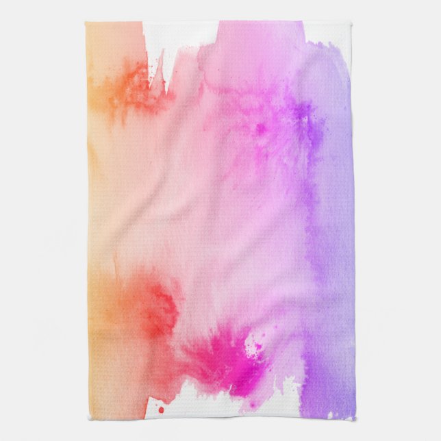 Farbenfrohe Regenbogen Wasserfarben Pinacoteca Abs Geschirrtuch (Vertikal)