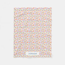 Farbenfrohe Regenbogenblase Personalisiert Fleecedecke