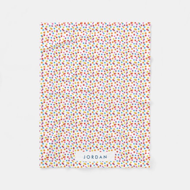 Farbenfrohe Regenbogenblase Personalisiert Fleecedecke (Vorderseite)