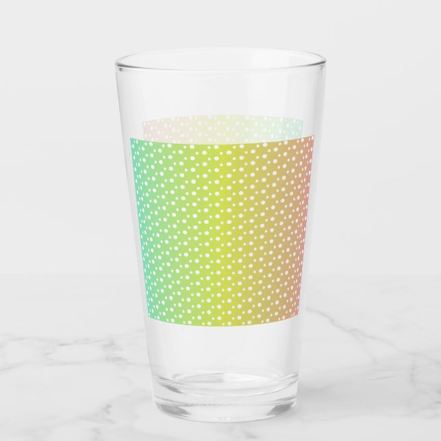 Farbenfrohe Regenbogenblasen Glas (Vorderseite)