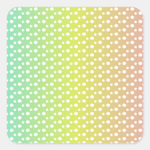 Farbenfrohe Regenbogenblasen Quadratischer Aufkleber