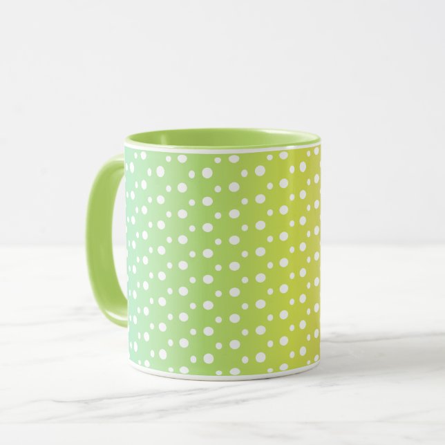 Farbenfrohe Regenbogenblasen Tasse (Vorderseite Links)