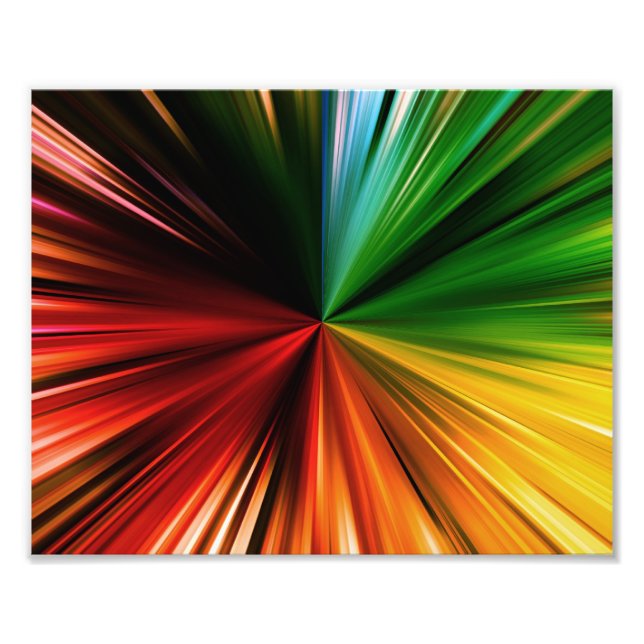 Farbenfrohe Regenbogenbrille Abstraktes Design für Fotodruck (Vorne)