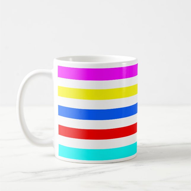 Farbenfrohe Regenbogencreme Kaffeetasse (Links)