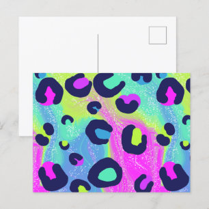 Farbenfrohe Regenbogendrucke Postkarte