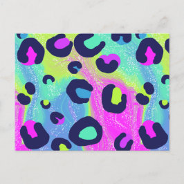 Farbenfrohe Regenbogendrucke Postkarte