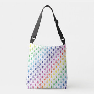 Farbenfrohe Regenbogenfantasy Dragon Quilmuster Tragetaschen Mit Langen Trägern