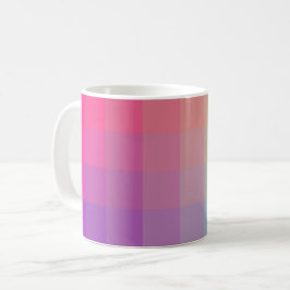 Farbenfrohe Regenbogenfarben glänzendes Design Kaffeetasse