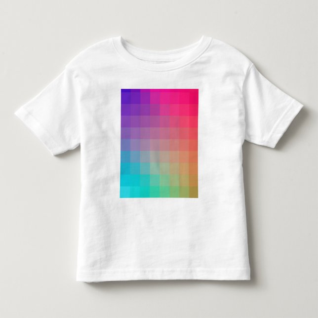 Farbenfrohe Regenbogenfarben glänzendes Design Kleinkind T-shirt (Vorderseite)