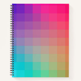 Farbenfrohe Regenbogenfarben glänzendes Design Notizbuch