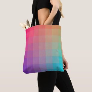 Farbenfrohe Regenbogenfarben glänzendes Design Tasche