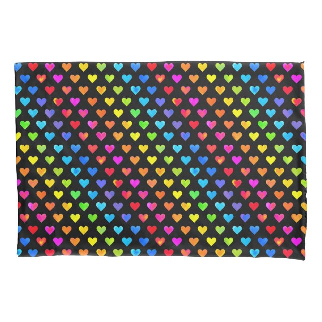 Farbenfrohe Regenbogenfarben Muster Stripmuster Kissenbezug (Vorderseite)