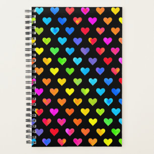 Farbenfrohe Regenbogenfarben Muster Stripmuster Planer
