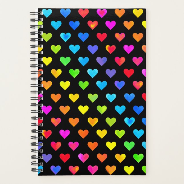 Farbenfrohe Regenbogenfarben Muster Stripmuster Planer (Vorderseite)