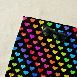 Farbenfrohe Regenbogenfarben Muster Stripmuster Strandtuch