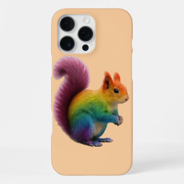 Farbenfrohe Regenbogenfellaufkleber iPhone 16 Pro Max Hülle (Rückseite)