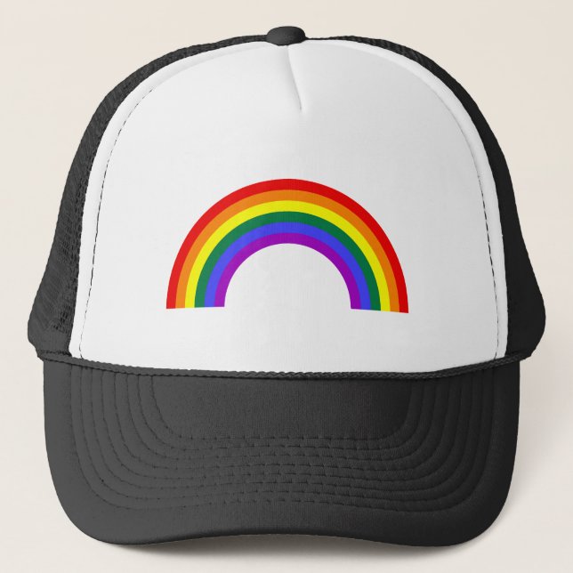 Farbenfrohe Regenbogenform Truckerkappe (Vorderseite)
