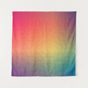Farbenfrohe Regenbogengeometrie Wandteppich
