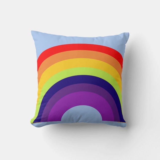 Farbenfrohe Regenbogengestaltung Kissen (Vorderseite)