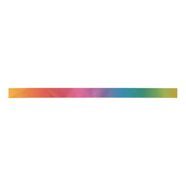 Farbenfrohe Regenbogenglanz Satinband (Vorderseite)