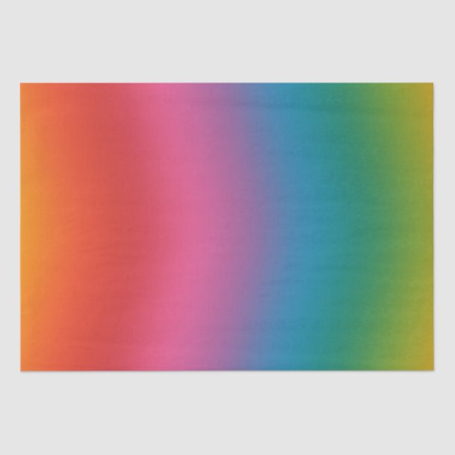Farbenfrohe Regenbogenglanz Seidenpapier (Vorderseite)