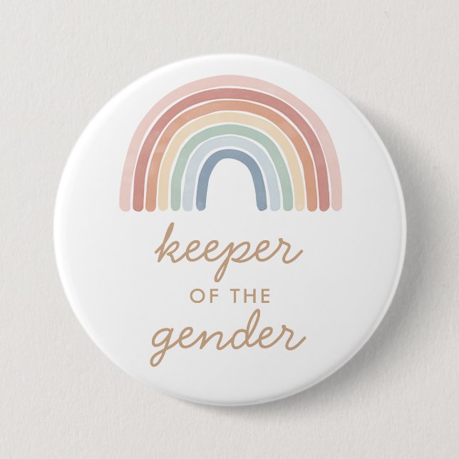 Farbenfrohe Regenbogenhalterin des Geschlechts Button (Vorderseite)