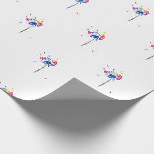 Farbenfrohe Regenbogenleuchte Geschenkpapier