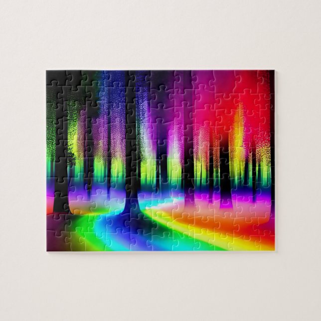 Farbenfrohe Regenbogenleuchten in beleuchtetem Wal (Horizontal)