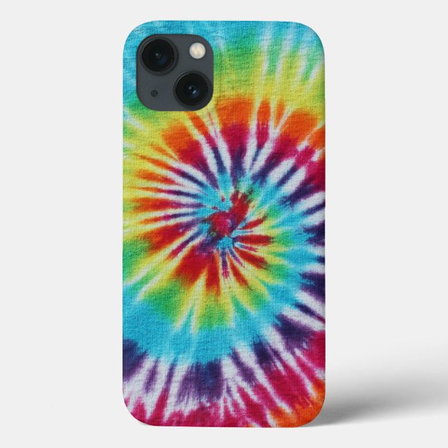 Farbenfrohe Regenbogenspirale Textile Muster Case-Mate iPhone Hülle (Rückseite)
