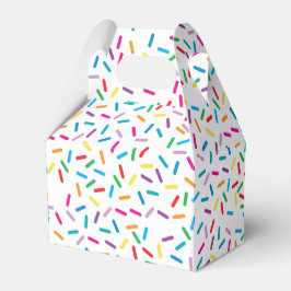 Farbenfrohe Regenbogensprinklen Muster Geschenkschachtel