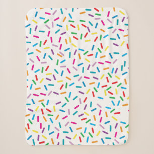 Farbenfrohe Regenbogensprinklen Muster Sherpadecke