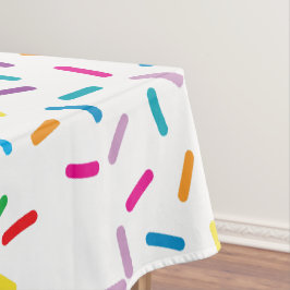 Farbenfrohe Regenbogensprinklen Muster Tischdecke