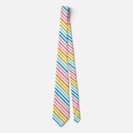Farbenfrohe Regenbogenstreifen Krawatte