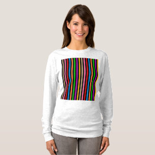 Farbenfrohe Regenbogenstreifen Linien Design - Sch T-Shirt