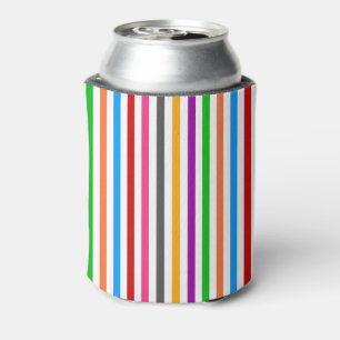 Farbenfrohe Regenbogenstreifen-Linien-Design - Wei Dosenkühler