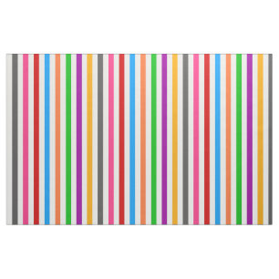 Farbenfrohe Regenbogenstreifen-Linien-Design - Wei Stoff