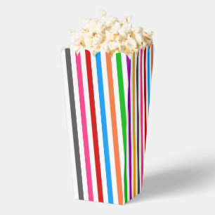 Farbenfrohe Regenbogenstreifen Linien Design Weiß Geschenkschachtel