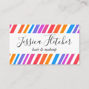 Farbenfrohe Regenbogenstreifen Minimalistisches El Visitenkarte