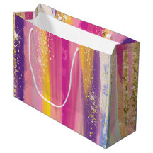 Farbenfrohe Regenbogenstreifen mit Imitaten Gold G