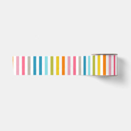 Farbenfrohe Regenbogenstreifen Satinband
