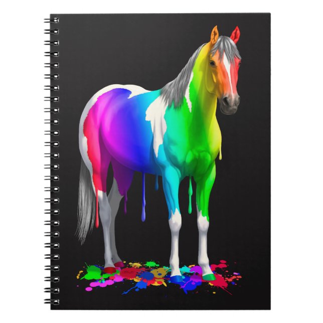 Farbenfrohe Regenbogentropfen Notizblock (Vorderseite)