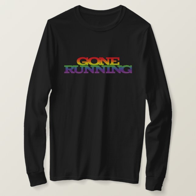 Farbenfrohe Regenbogenwirkung, die Text ausführt T-Shirt (Design vorne)