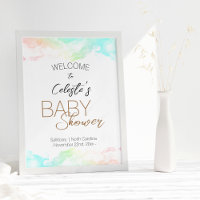 Farbenfrohe Regenbogenwolken White Baby Dusche Wil