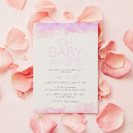 Farbenfrohe Regenbogenwolken White Oh Baby Girl Du Einladung