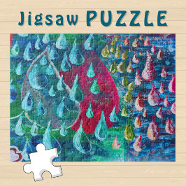 Farbenfrohe Regenfälle Gemälde an einer Graffiti-W